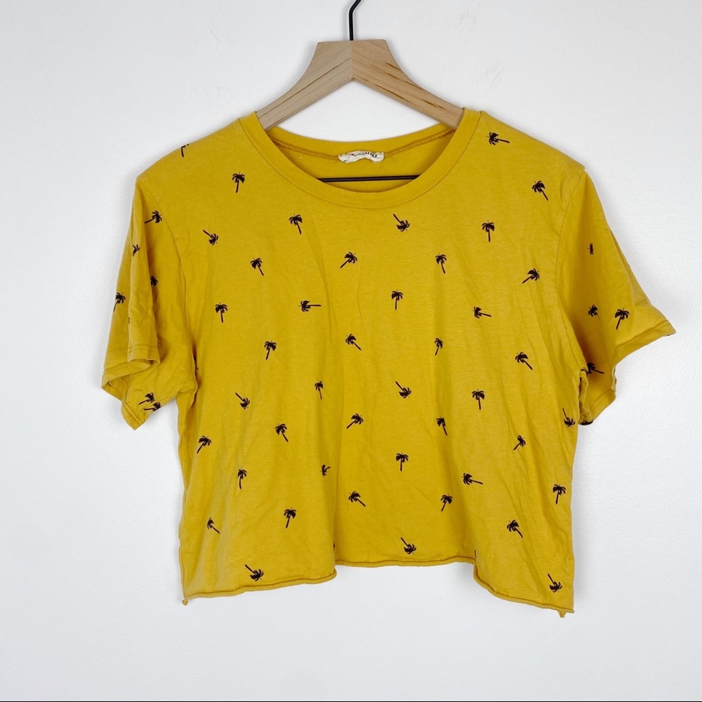 Palm tree cropped tee size medium